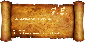 Feuermann Ernye névjegykártya